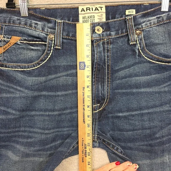 Ariat Jeans Mens 38x32 Blue M4 Relaxed Bootcut Medium Wash Denim Western Cowboy